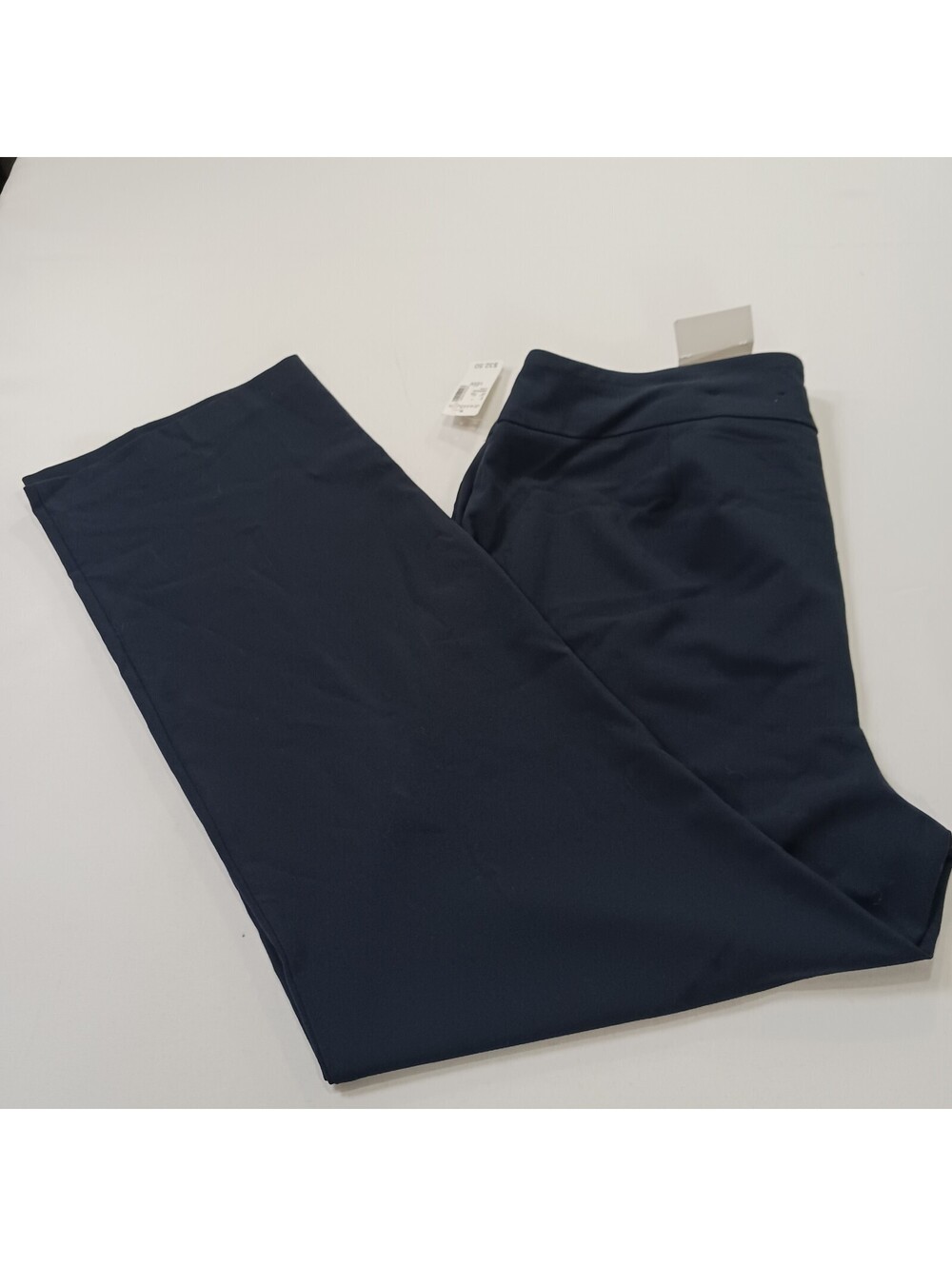 Roz & Ali RN#19747 Women's Blue High-Rise Pull-On Pants Size 16 (39×30)